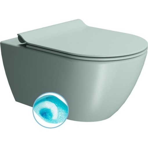 GSI - PURA závěsná WC mísa, Swirlflush, 36x55cm, ghiaccio dual-mat 881515