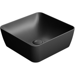 GSI - SAND/NUBES keramické umyvadlo na desku 38x38cm, černá mat 903826