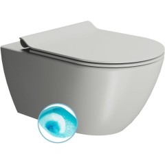 GSI - PURA závěsná WC mísa, Swirlflush, 36x55cm, cenere dual-mat 881517