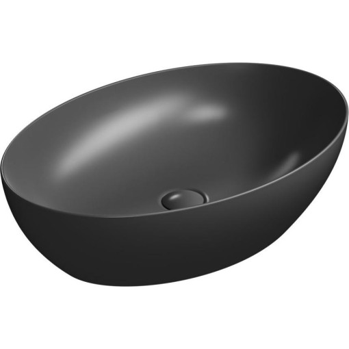 GSI - PURA keramické umyvadlo na desku 60x42cm, černá mat 884226