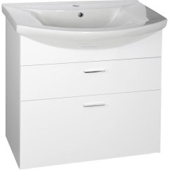 AQUALINE - ZOJA umyvadlová skříňka zásuvková 71,5x74x34cm, bílá 51071A