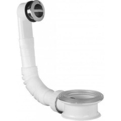 Omp Tea - Umyvadlový přepad s odpadním mezikusem, mřížka ABS/chrom 247.304.0