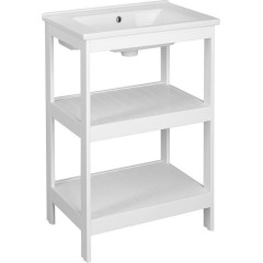 AQUALINE - ETIDE policová umyvadlová skříňka 51,5x85x44 cm, bílá mat ET505