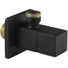 SAPHO - Rohový ventil hranatý, 1/2"x3/8", černá mat SL115