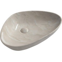 SAPHO - DALMA keramické umyvadlo na desku, 58,5x39cm, marfil 227