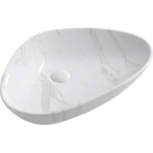 SAPHO - DALMA keramické umyvadlo na desku, 58,5x39cm, carrara 217