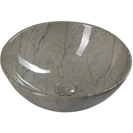 SAPHO - DALMA keramické umyvadlo na desku, Ø 42cm, grigio 113