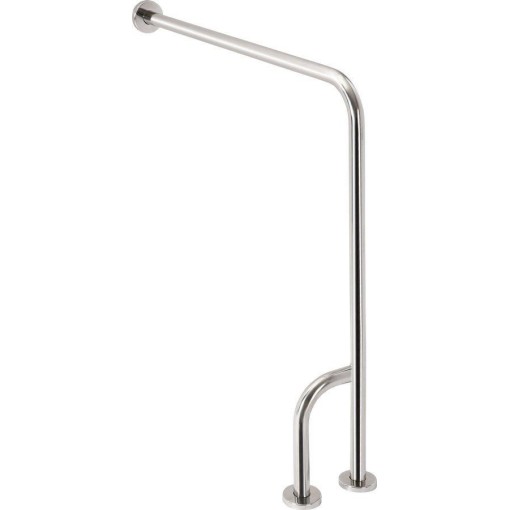 SAPHO - HANDICAP opěrné madlo LEVÉ 800x850, nerez lesk XH526