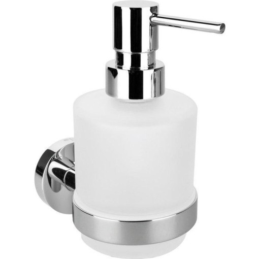 SAPHO - X-ROUND dávkovač mýdla 200ml, mléčné sklo, chrom XR103