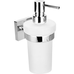 SAPHO - X-SQUARE dávkovač mýdla 230ml, mléčné sklo, chrom XQ100