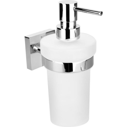 SAPHO - X-SQUARE dávkovač mýdla 230ml, mléčné sklo, chrom XQ100