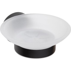 SAPHO - X-ROUND BLACK mýdlenka, mléčné sklo, černá mat XR803B