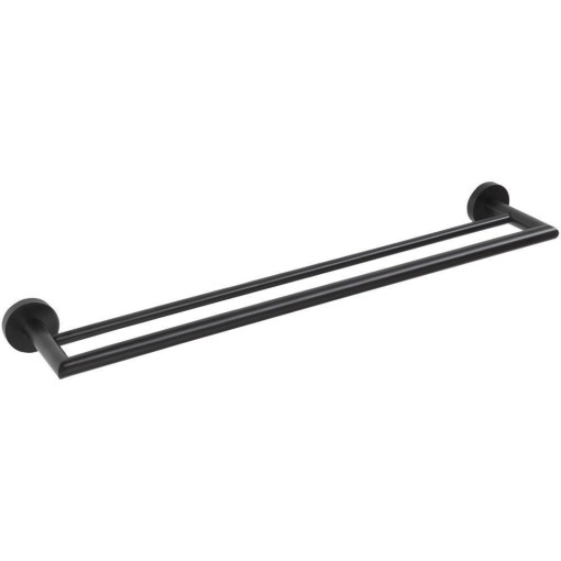 SAPHO - X-ROUND BLACK dvojitý držák ručníků 600, černá mat XR401B