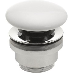 SAPHO - Umyvadlová výpust 5/4“, click-clack, keramická zátka, 5-63, bílá WEH060