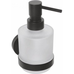 SAPHO - X-ROUND BLACK dávkovač mýdla 200ml, mléčné sklo, černá mat XR103B