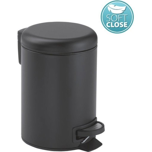 Gedy - POTTY odpadkový koš 5l, Soft Close, černá mat 330914
