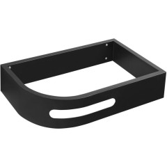 SAPHO - PULSE konzole s držákem ručníků, pravá, černá mat BM658-CP