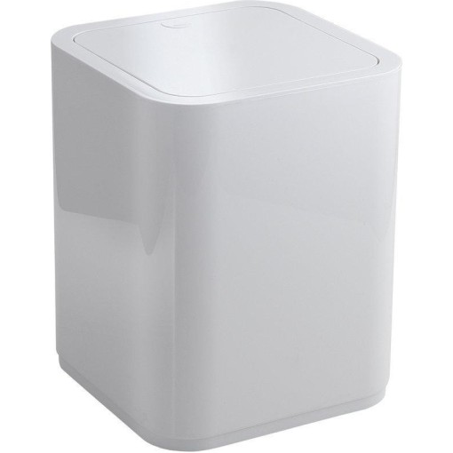 Gedy - SEVENTY odpadkový koš výklopný, 8l, plast ABS, bílá 630922