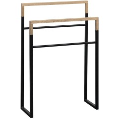 SAPHO - SKA stojan na ručníky 550x800x200, černá mat/dub SKA308
