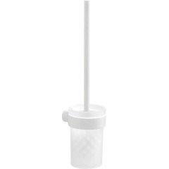 Gedy - PIRENEI WC štětka závěsná, mléčné sklo, bílá mat PI330302