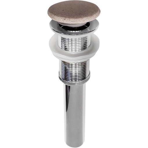 SAPHO - Umyvadlová výpust 5/4", click-clack, betonová zátka, bílý pískovec NDBH7000