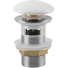 SAPHO - Umyvadlová výpust 5/4“, click-clack, keramická zátka, 10-50, bílá AR902