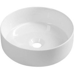 ISVEA - INFINITY ROUND keramické umyvadlo na desku, průměr 36cm, bílá 10NF65036