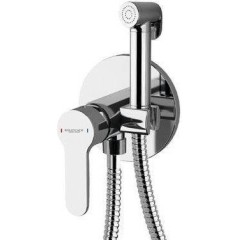 Bruckner - SIEGER podomítková bidetová baterie se Stop sprškou, kulatá, chrom 914.007.1