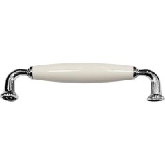 AQUALINE - FAVOLO kovová úchytka, 142/128, chrom/bílá PR2212