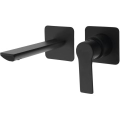 SAPHO - PAX podomítková dvouprvková umyvadlová baterie, černá mat XA08/15