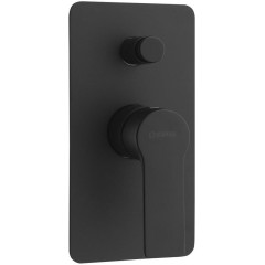 SAPHO - PAX podomítková sprchová baterie, 2 výstupy, černá mat XA42/15