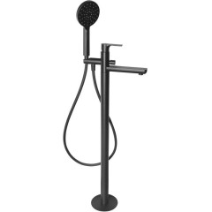 SAPHO - PAX vanová baterie s připojením do podlahy, černá mat XA21/15