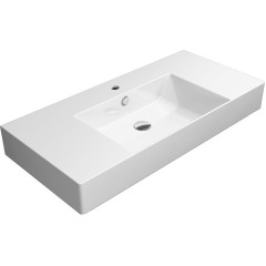 GSI - KUBE X keramické umyvadlo 100x47cm, s odkládacími plochami, bílá ExtraGlaze 9451111