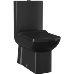 SAPHO - LARA WC kombi, spodní/zadní odpad, černá mat LR360
