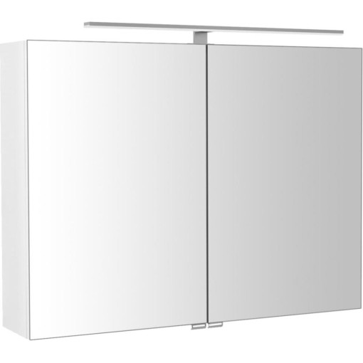 SAPHO - RIWA galerka s LED osvětlením, 81x70x17cm, bílá lesk RIW080-0030