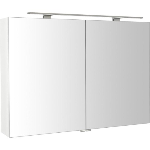 SAPHO - RIWA galerka s LED osvětlením, 101x70x17cm, bílá lesk RIW100-0030