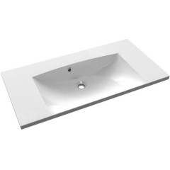 SAPHO - MARIA umyvadlo, litý mramor, 90x46cm, bez otvoru, bílá MA090-0