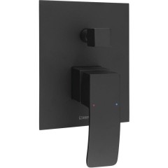 SAPHO - GINKO podomítková sprchová baterie, 2 výstupy, černá mat 1101-42B