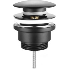 SAPHO - Umyvadlová výpust 5/4“, click-clack, velká zátka, 10-55, černá mat CV1002B