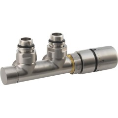 SAPHO - TWIN připojovací sada ventilů termostatická pro středové připojení, nerez mat CP3520S