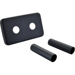 SAPHO - Krycí rozeta obdélníková k připojení TWIN, černá mat CP7135B