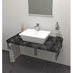 SAPHO - AVICE deska pod umyvadlo 100x50cm, tl.5cm, štípaný kámen AV109