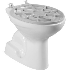 SAPHO - Výlevka stojící keramická s roštem 36x54cm, spodní odpad, bílá VKS01