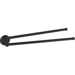 AQUALINE - SAMBA dvojitý držák ručníků otočný 450, černá SB221