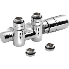 SAPHO - TWIN COMBI připojovací sada ventilů termostatická pro středové připojení, pravá, chrom CP5010S