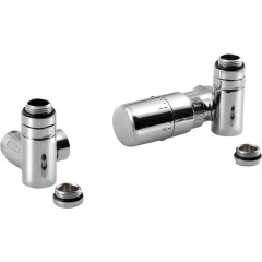 SAPHO - CORNER COMBI připojovací sada ventilů termostatická triaxiální, pravé provedení, chrom CP3022S