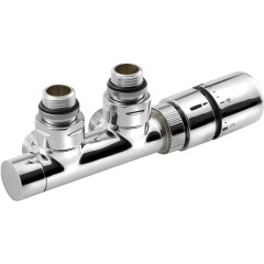 SAPHO - TWIN připojovací sada ventilů termostatická pro středové připojení, pravá, chrom CP3010S