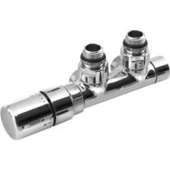 SAPHO - TWIN připojovací sada ventilů termostatická pro středové připojení, levá, chrom CP3012S