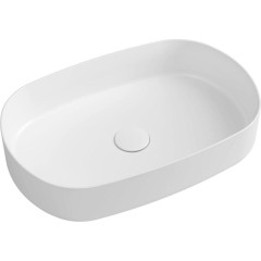 ISVEA - INFINITY OVAL keramické umyvadlo na desku, 55x36cm, bílá 10NF65055