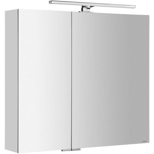 SAPHO - MIRRÓ galerka s LED osvětlením, 80x70x16cm, bílá MC080-0030